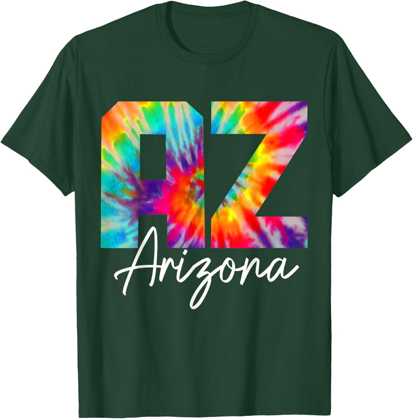 Arizona Tie Dye AZ Vintage/Retro T-Shirt - T-Shirt | Forest