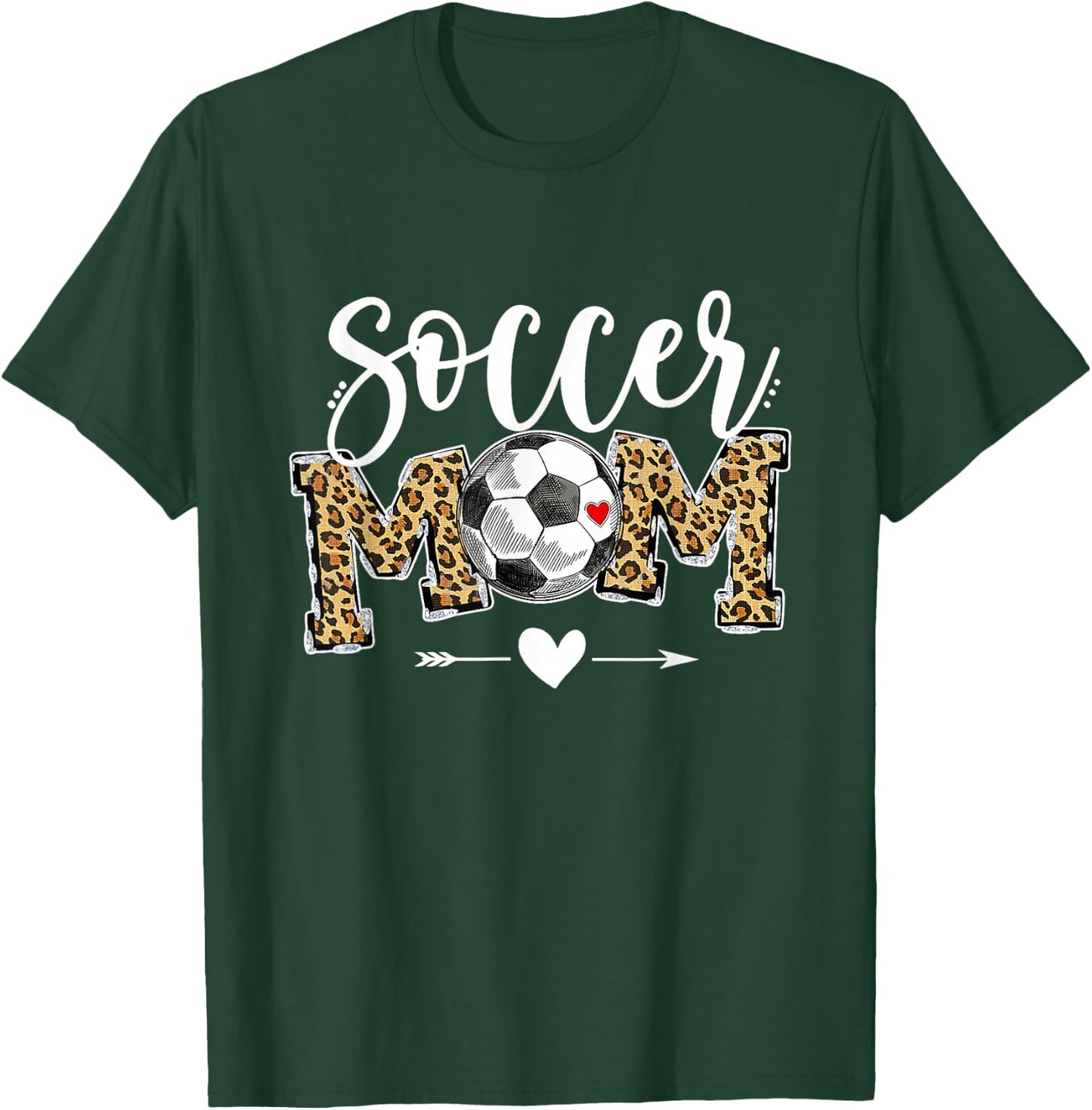Soccer Mom Leopard Funny Soccer Mom Shirt Mother's Day T-Shirt - T-Shirt | Forest