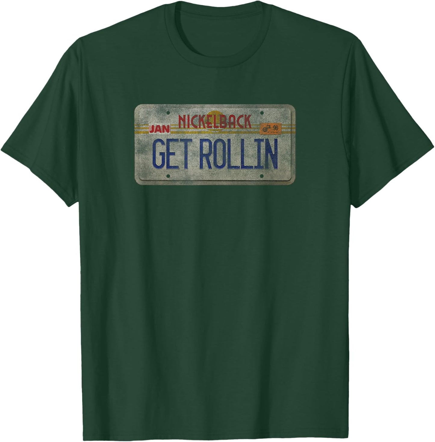 Nickelback Get Rollin' Plate T-Shirt - T-Shirt | Forest