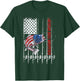 American Flag Bass Whisperer Fisherman T-Shirt - T-Shirt | Forest