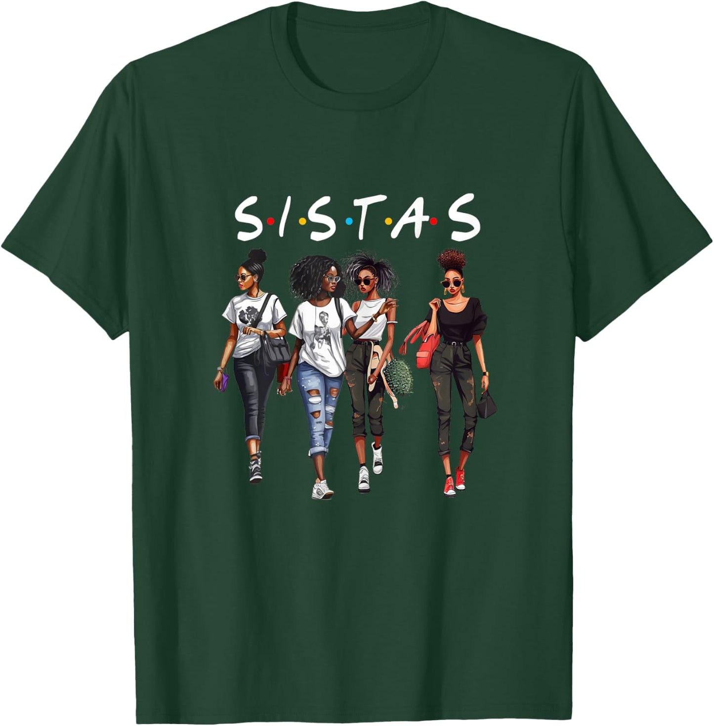 Melanin Queen African American Pride Black Girl Magic Attire T-Shirt - T-Shirt | Forest