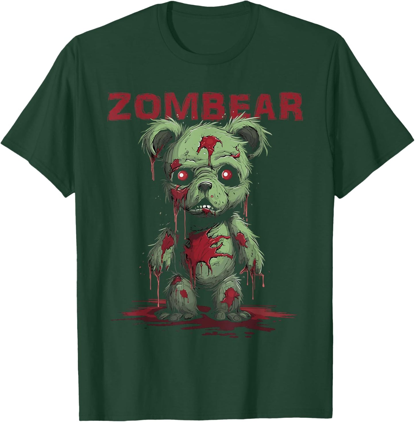 Teddy Bear Halloween for Kids Women Men Zombear Stuff T-Shirt - T-Shirt | Forest