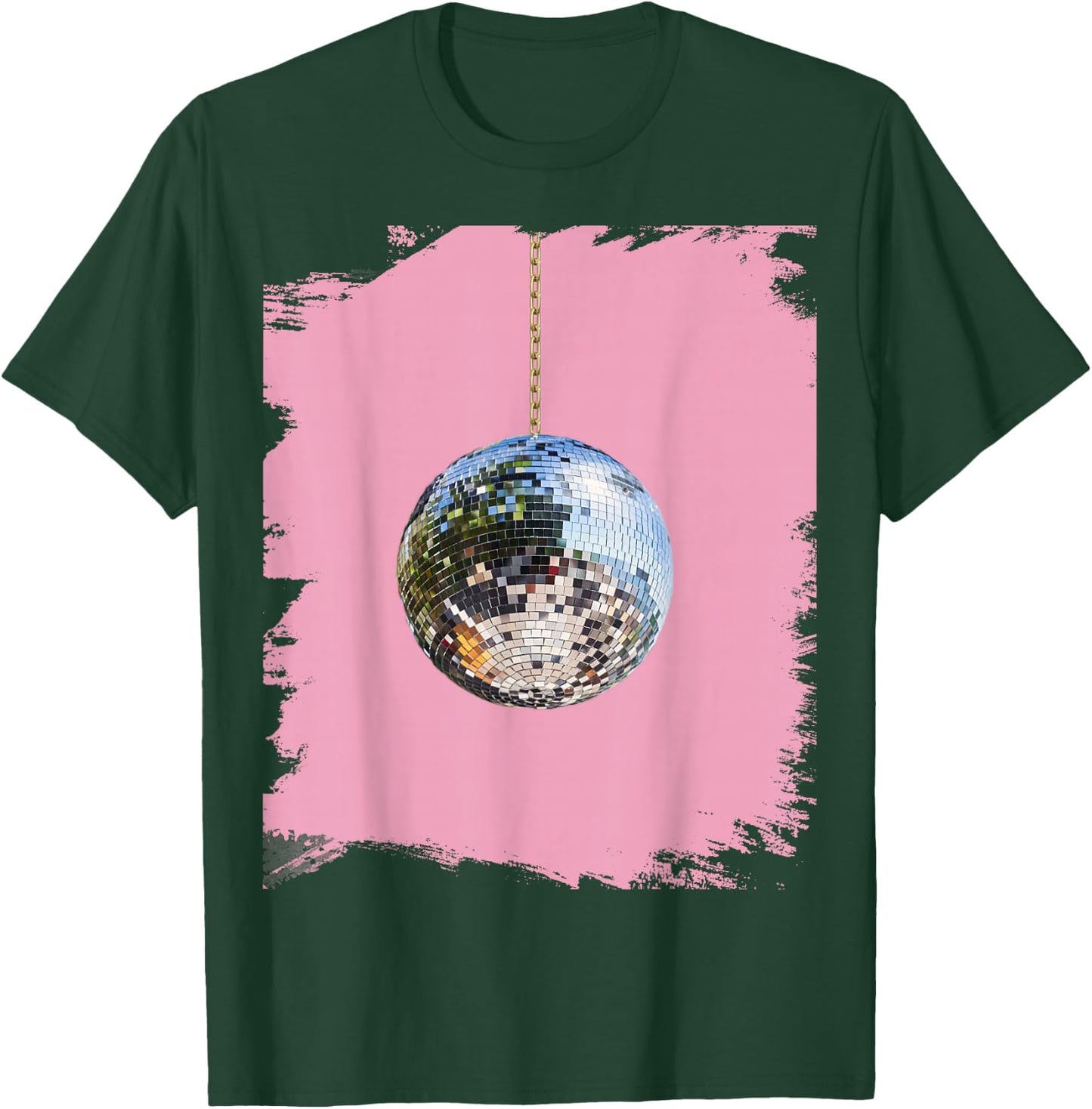 Pink Disco Ball Club Retro Cute T-Shirt - T-Shirt | Forest