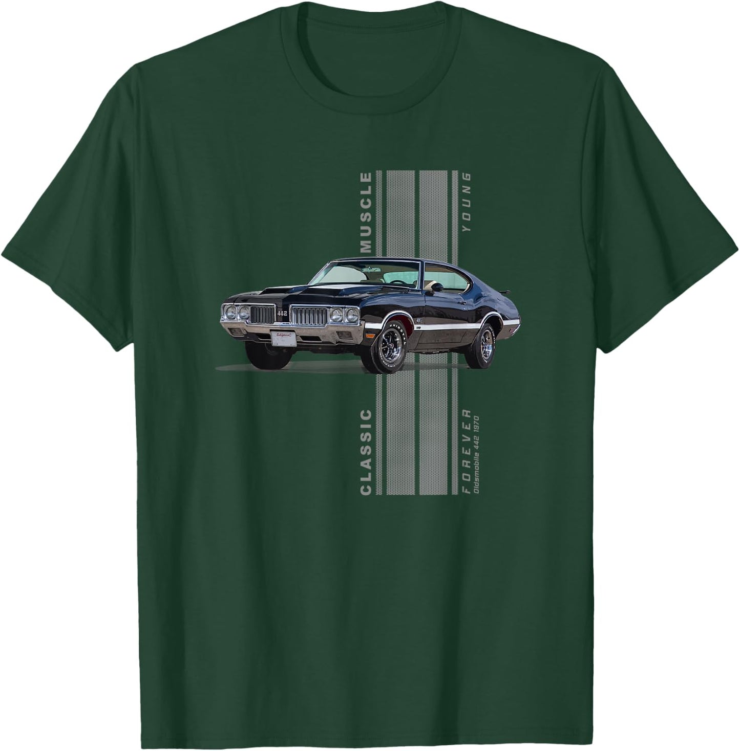 Olds 442 Classic American Muscle Cars Vintage T-Shirt - T-Shirt | Forest