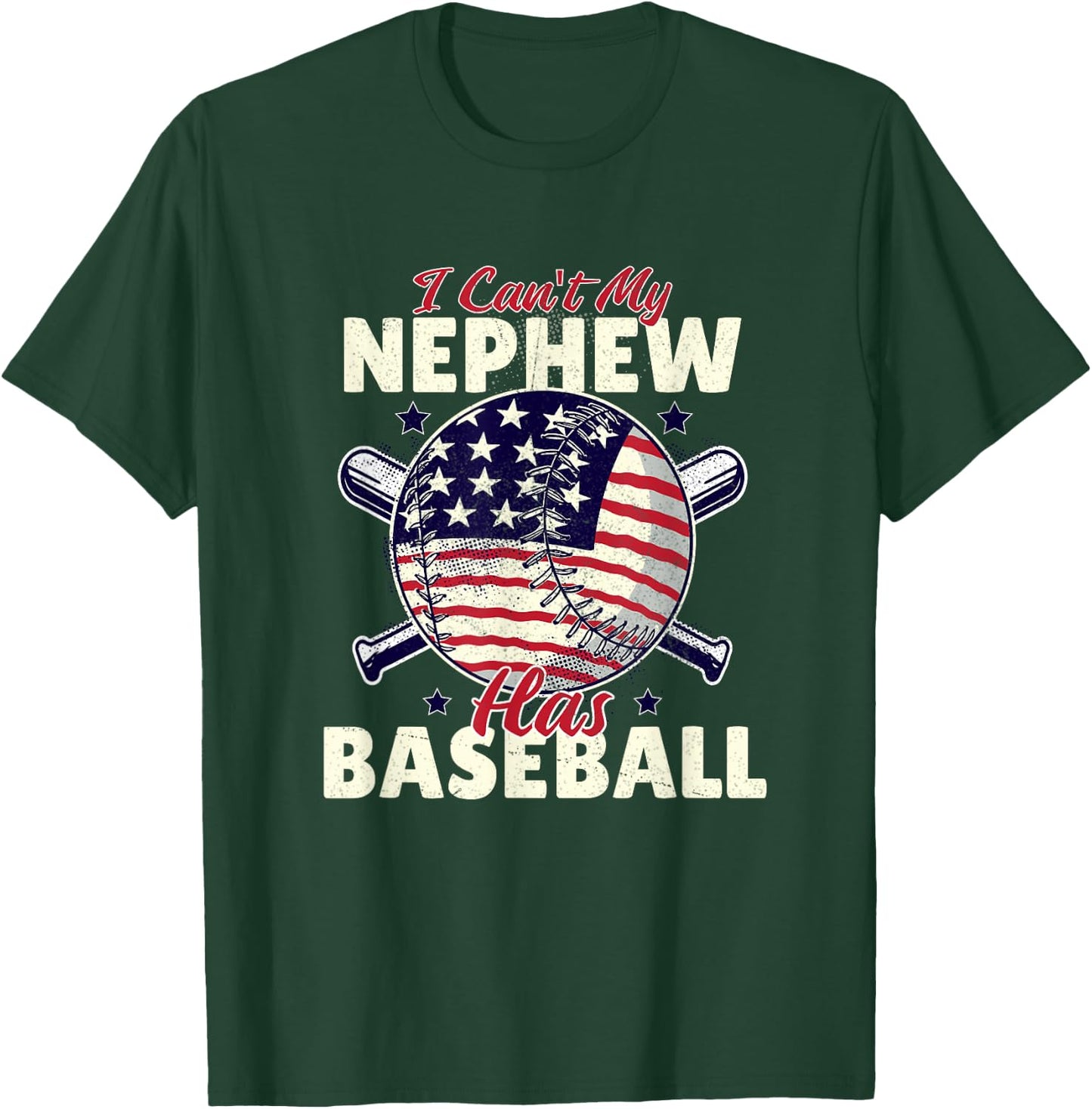 I Can’t My Nephew Has Baseball Game Family Matching T-Shirt - T-Shirt | Forest