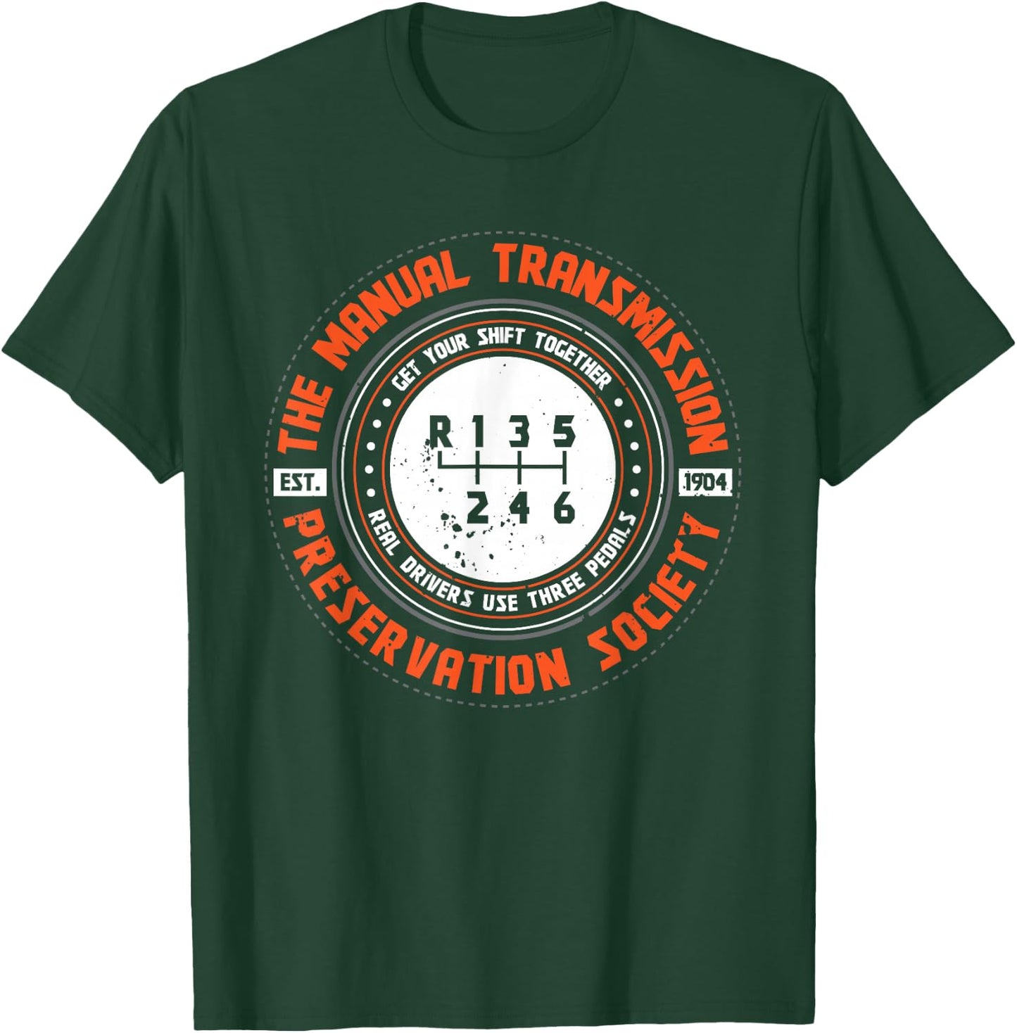 Manual Transmission Preservation Society Driving Driver T-Shirt - T-Shirt | Forest