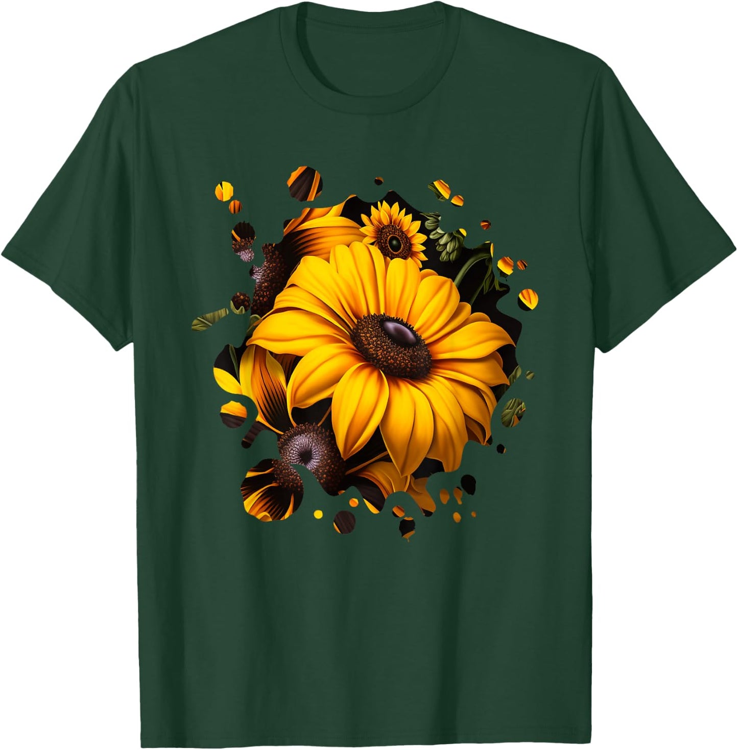 Vintage Black-eyed Susan Inspired Flower Plant gardening T-Shirt - T-Shirt | Forest