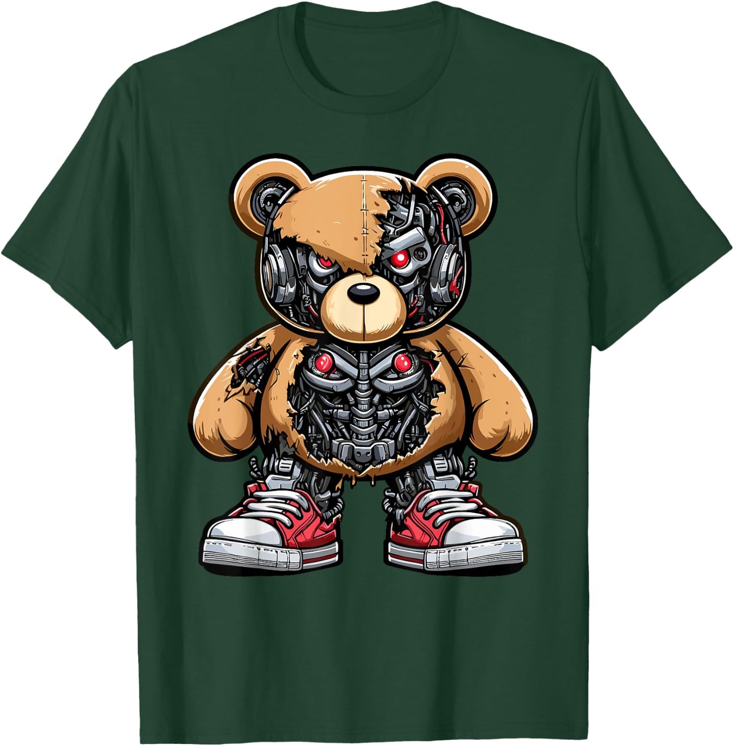 Cool Cyborg Exoskeleton Animatronic Bear, Hip Hop, Boys T-Shirt - T-Shirt | Forest