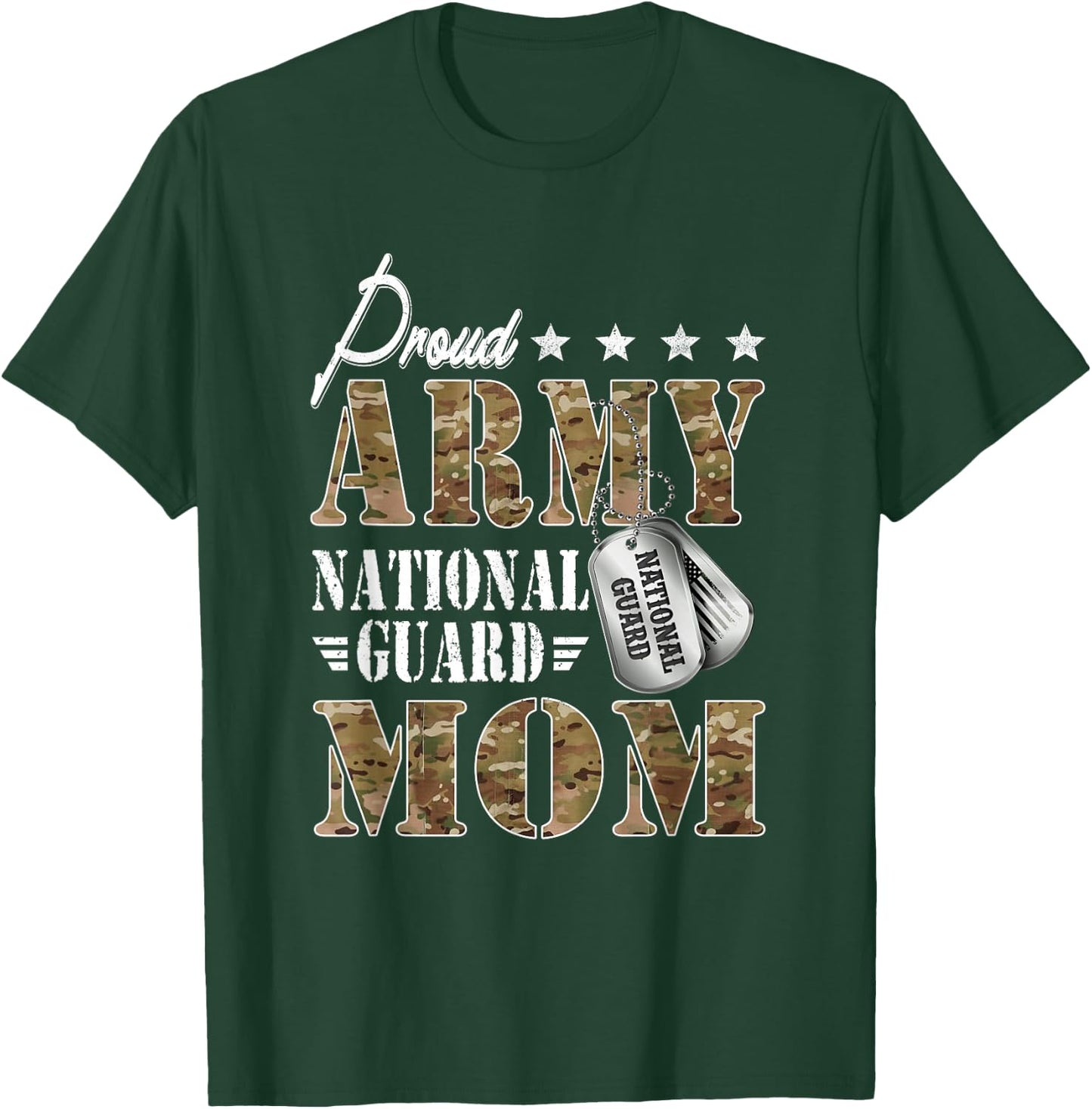Proud Army National Guard Mom National Guard Graduation T-Shirt - T-Shirt | Forest