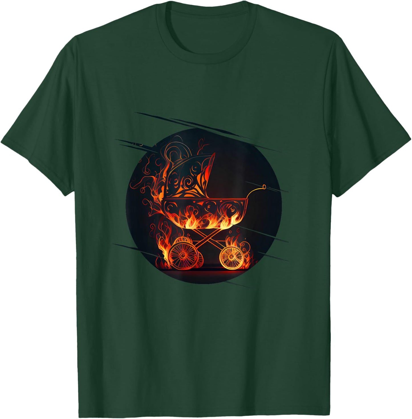 Baby Buggy with Flames for crazy Parents and Children T-Shirt - T-Shirt | Forest