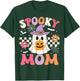 Groovy Spooky Mom Retro Ghost Holding Pumpkin Halloween T-Shirt - T-Shirt | Forest