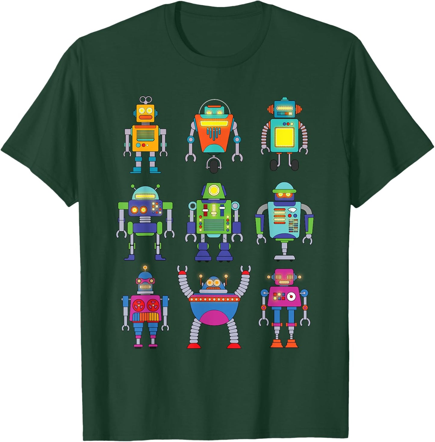 Funny Robot Design For Kids Boys Girls Robotics Bot Lovers T-Shirt - T-Shirt | Forest
