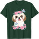 Spring Floral Shih Tzu - Dog Trainer Animal Breeder Canine Men Women Kids T-Shirt - T-Shirt | Forest