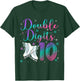 Double Digits 10 Year Old 10th Birthday Ice Skating Skate T-Shirt - T-Shirt | Forest