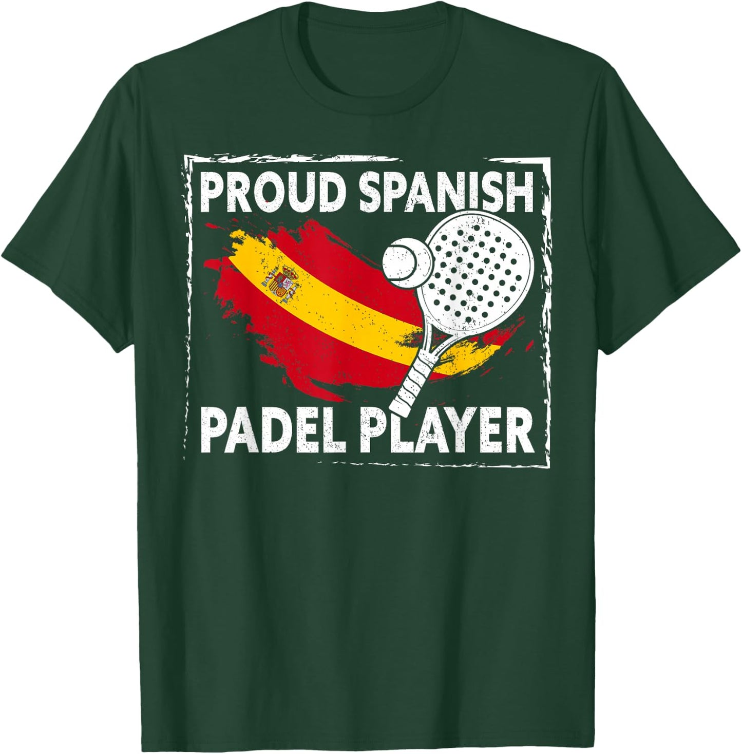 Proud Spanish Padel Player | Padel Tennis Funny Padel T-Shirt - T-Shirt | Forest