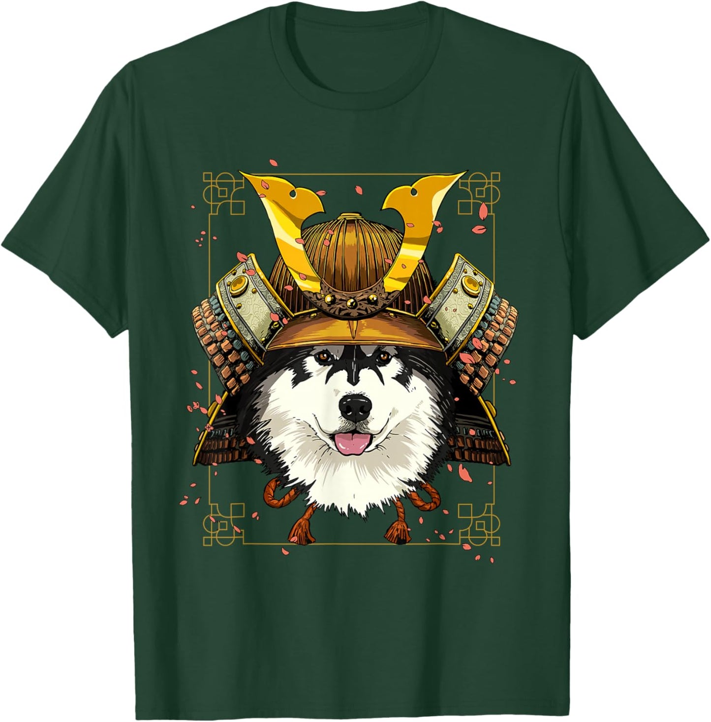 Samurai Alaskan Malamute Japanese Warrior Bushido Dog Lover T-Shirt - T-Shirt | Forest