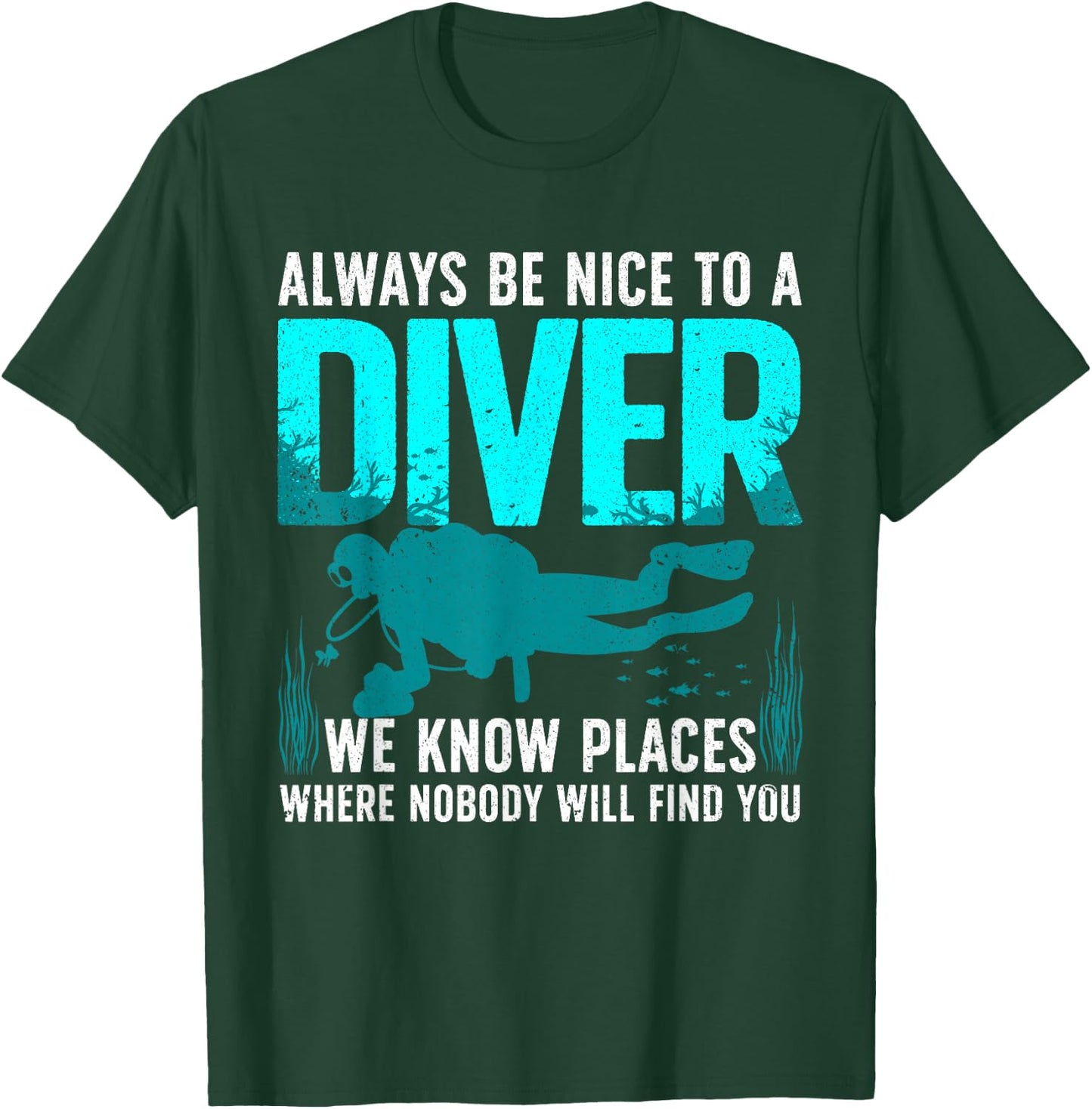 Cool Scuba Diving Women Open Water Ocean Diver Lover T-Shirt - T-Shirt | Forest