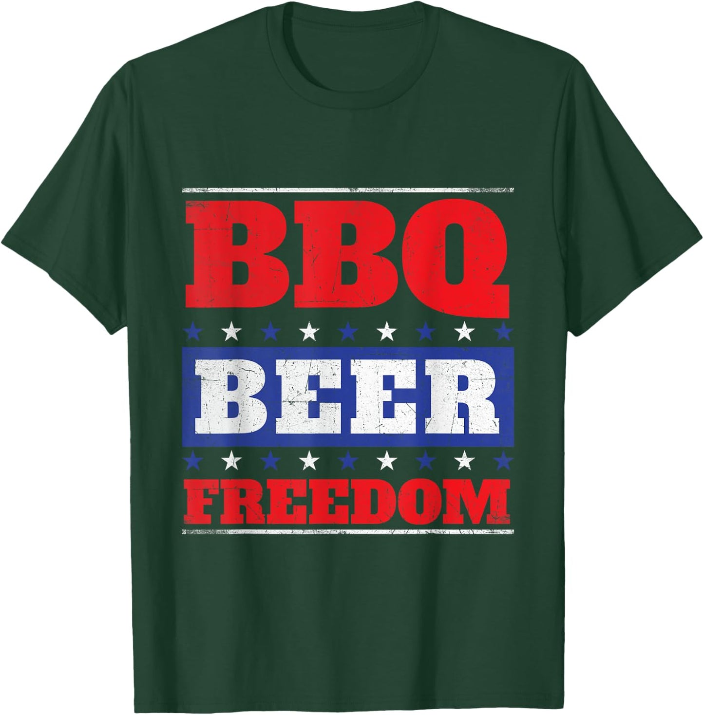 BBQ Beer Freedom - Grill Barbecue Grilling BBQ Lover T-Shirt - T-Shirt | Forest