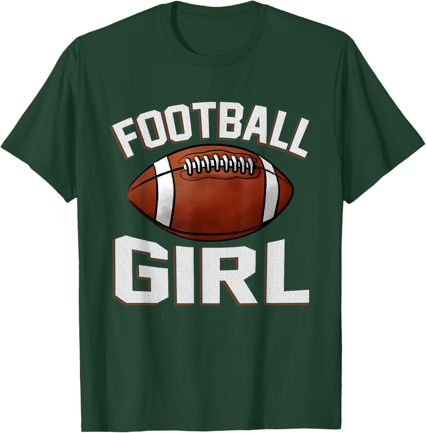 American Football Lover Girl Player shirt Funny Football T-Shirt - T-Shirt | Forest
