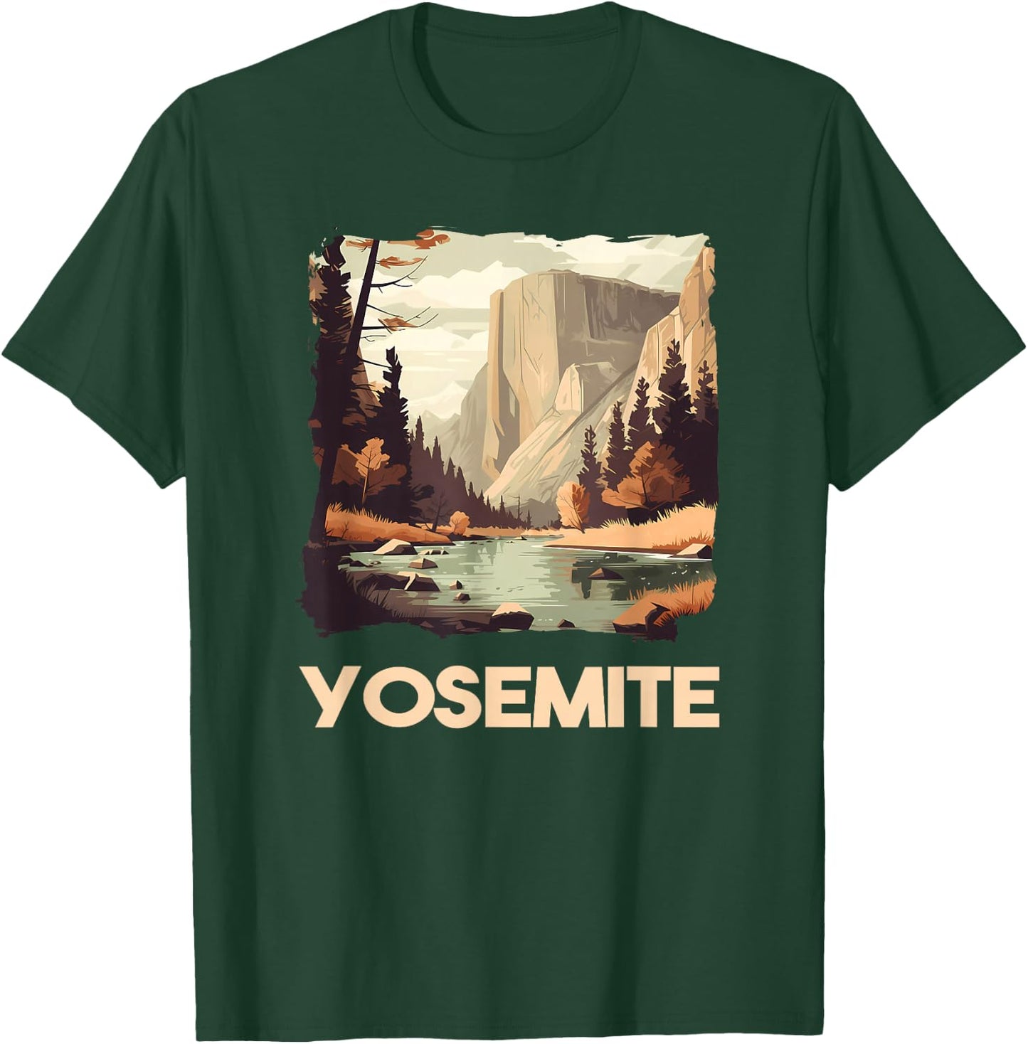 Vintage Yosemite National Park Nature Lover Adventure T-Shirt - T-Shirt | Forest