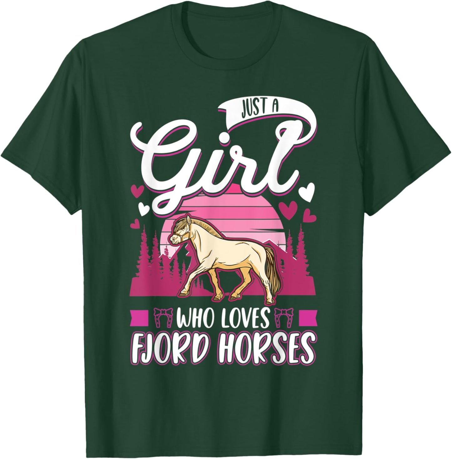 Fjord Horse Girl Norwegian Horse Fjordi T-Shirt - T-Shirt | Forest