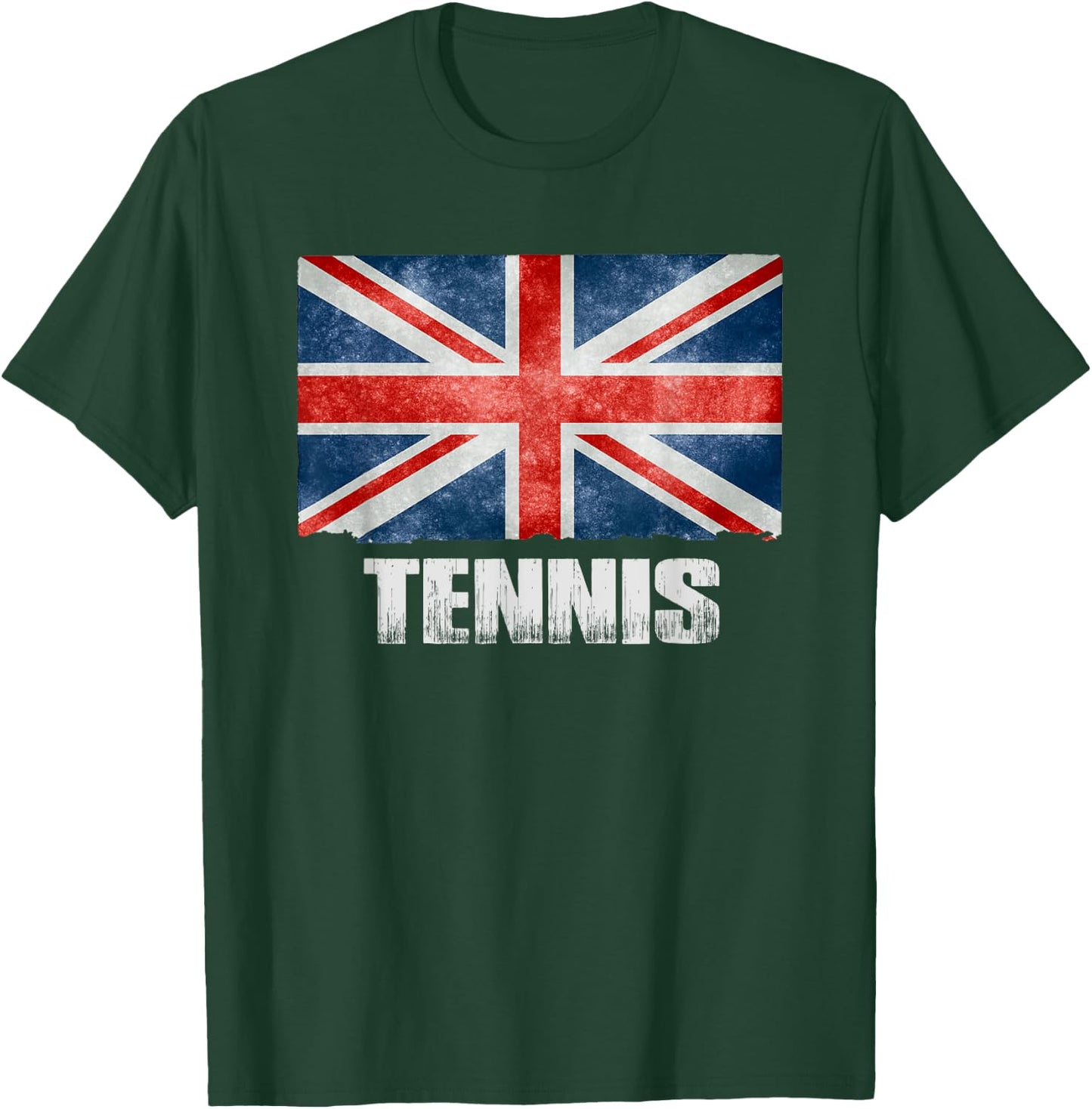 Great Britain UK Flag Tennis - Patriotic UK Tennis Gift Kids Men T-Shirt - T-Shirt | Forest