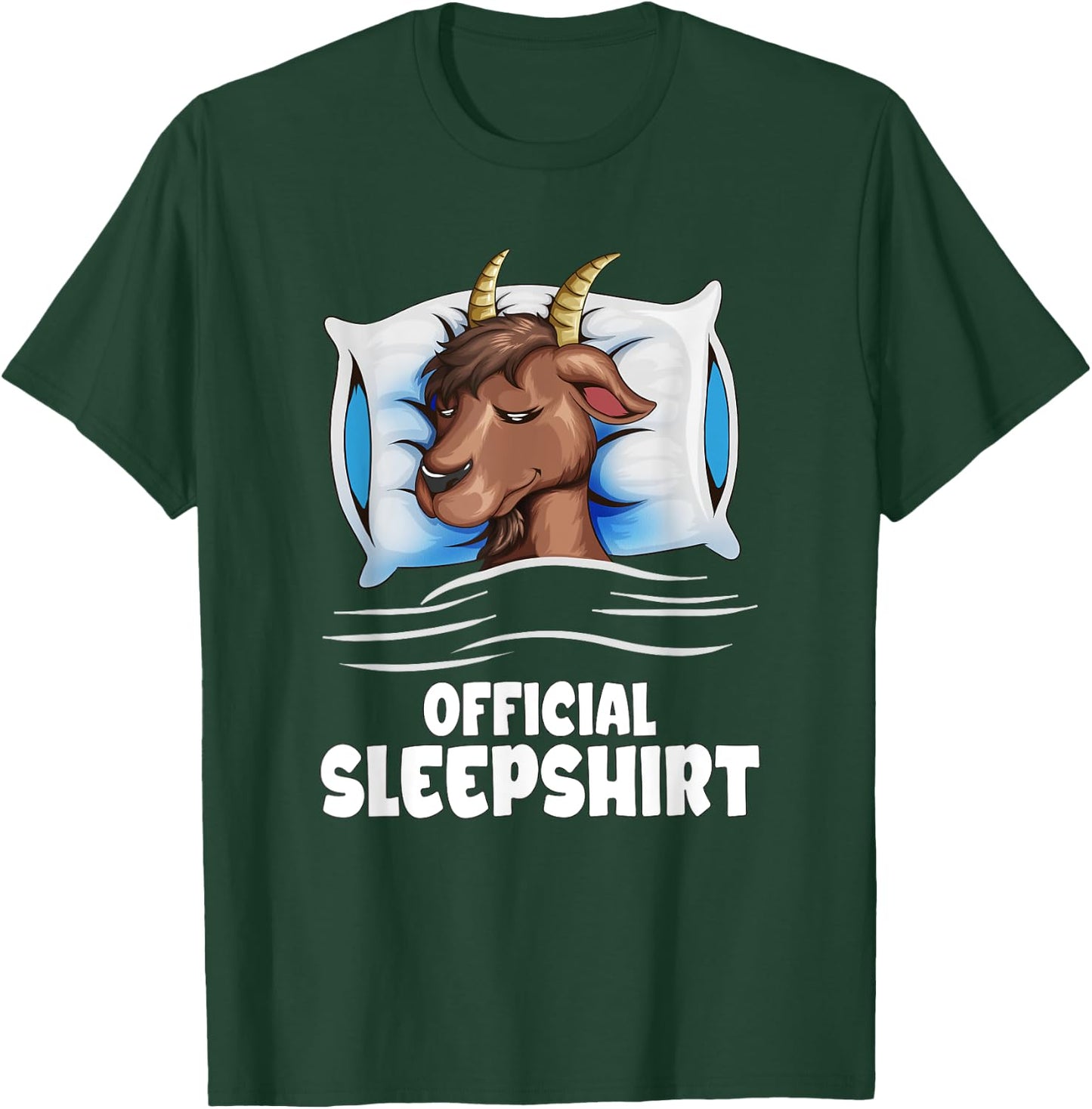 Goat Is Sleeping Cute Goat Is Snoozing Official Sleepshirt T-Shirt - T-Shirt | Forest