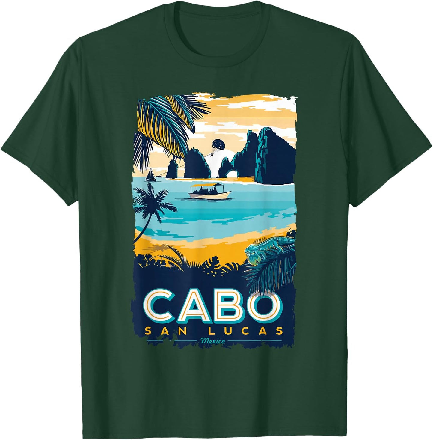 Cabo San Lucas Tropical Beach Mexico Travel Vintage T-Shirt - T-Shirt | Forest