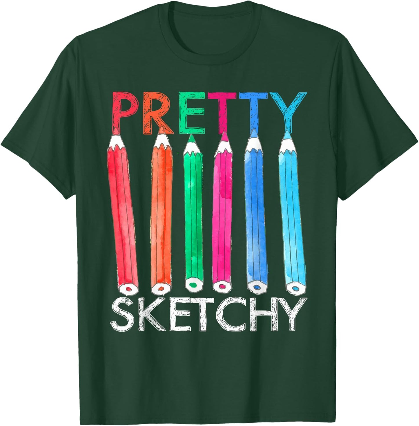Funny Pretty Sketchy Art For Artistic Men Women Kids Artist T-Shirt - T-Shirt | Forest