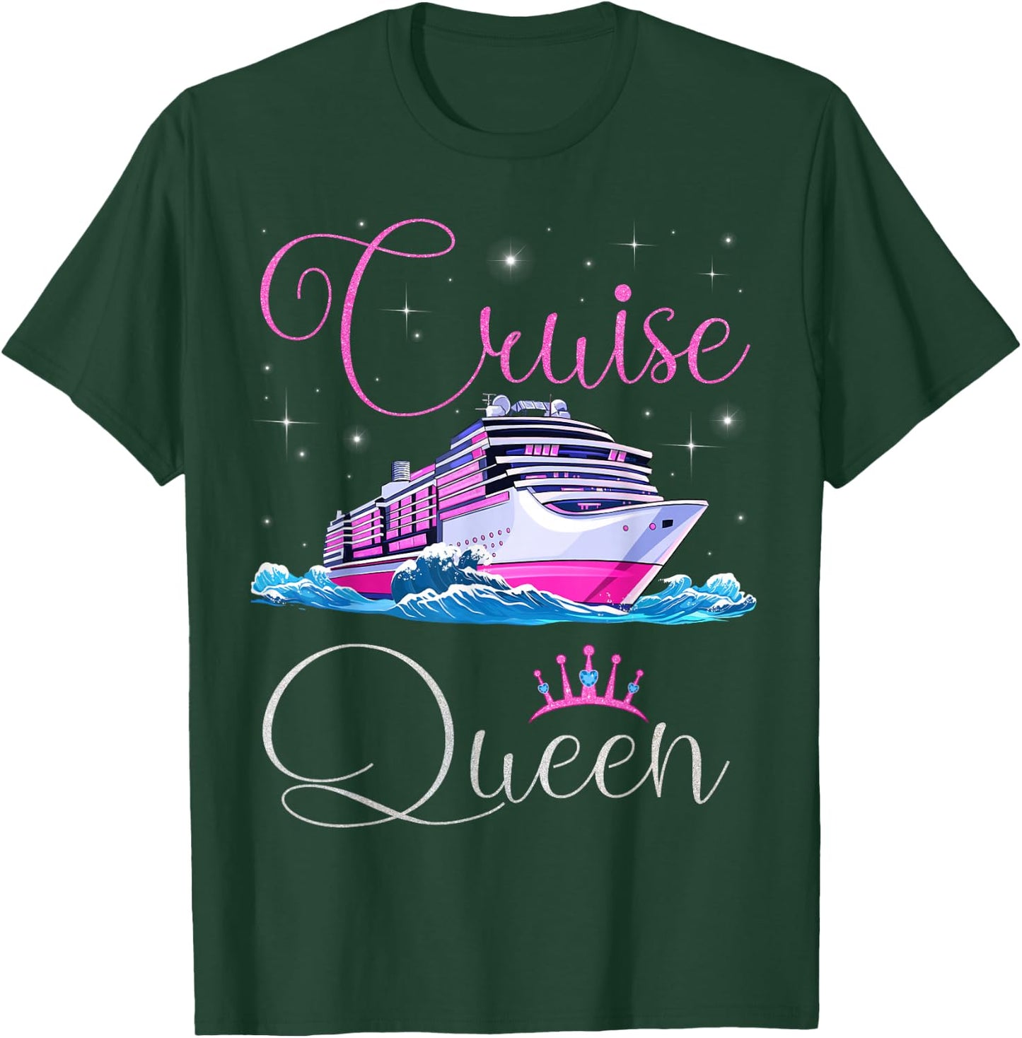 Cruise Queen Cruising Lover Cruisers Women Girls T-Shirt - T-Shirt | Forest