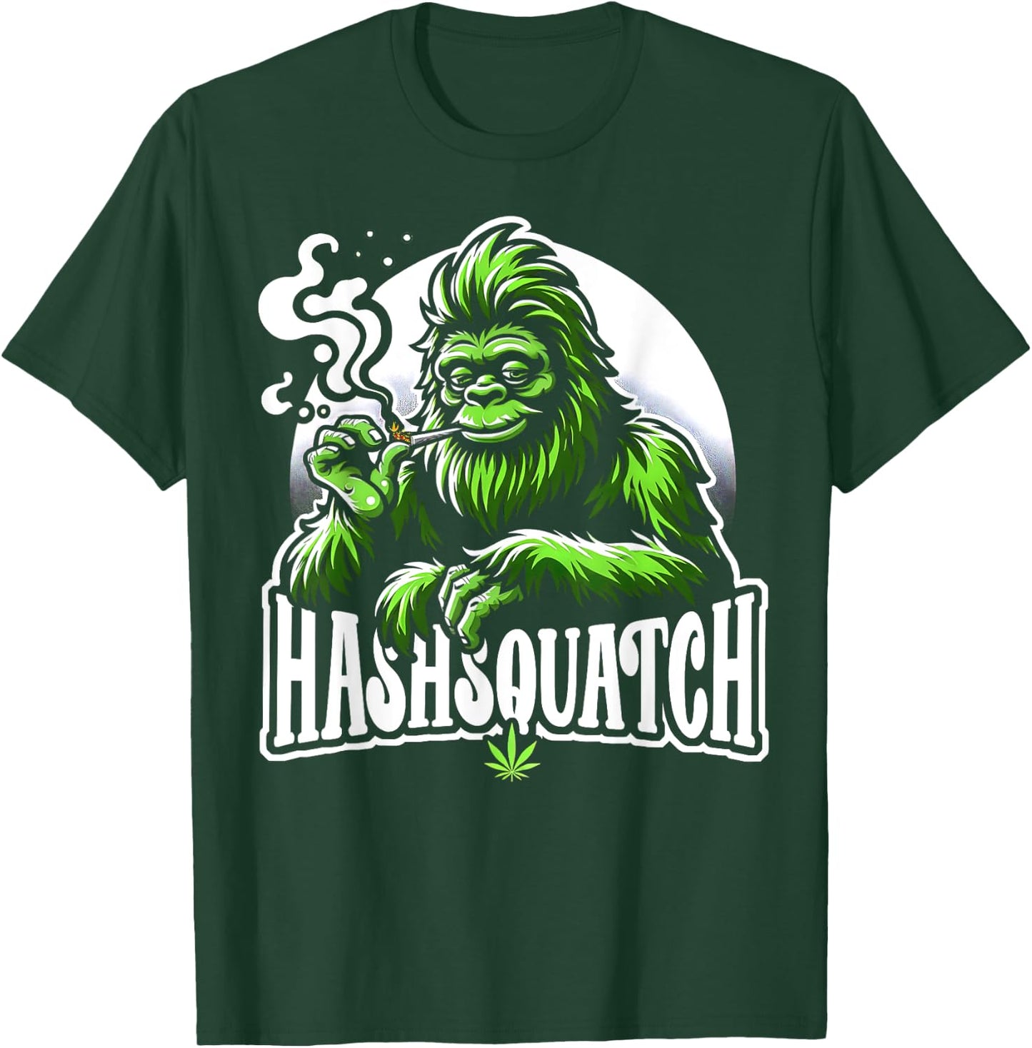 Hashsquatch Hash Squatch Bigfoot Smoking Weed cannabis T-Shirt - T-Shirt | Forest