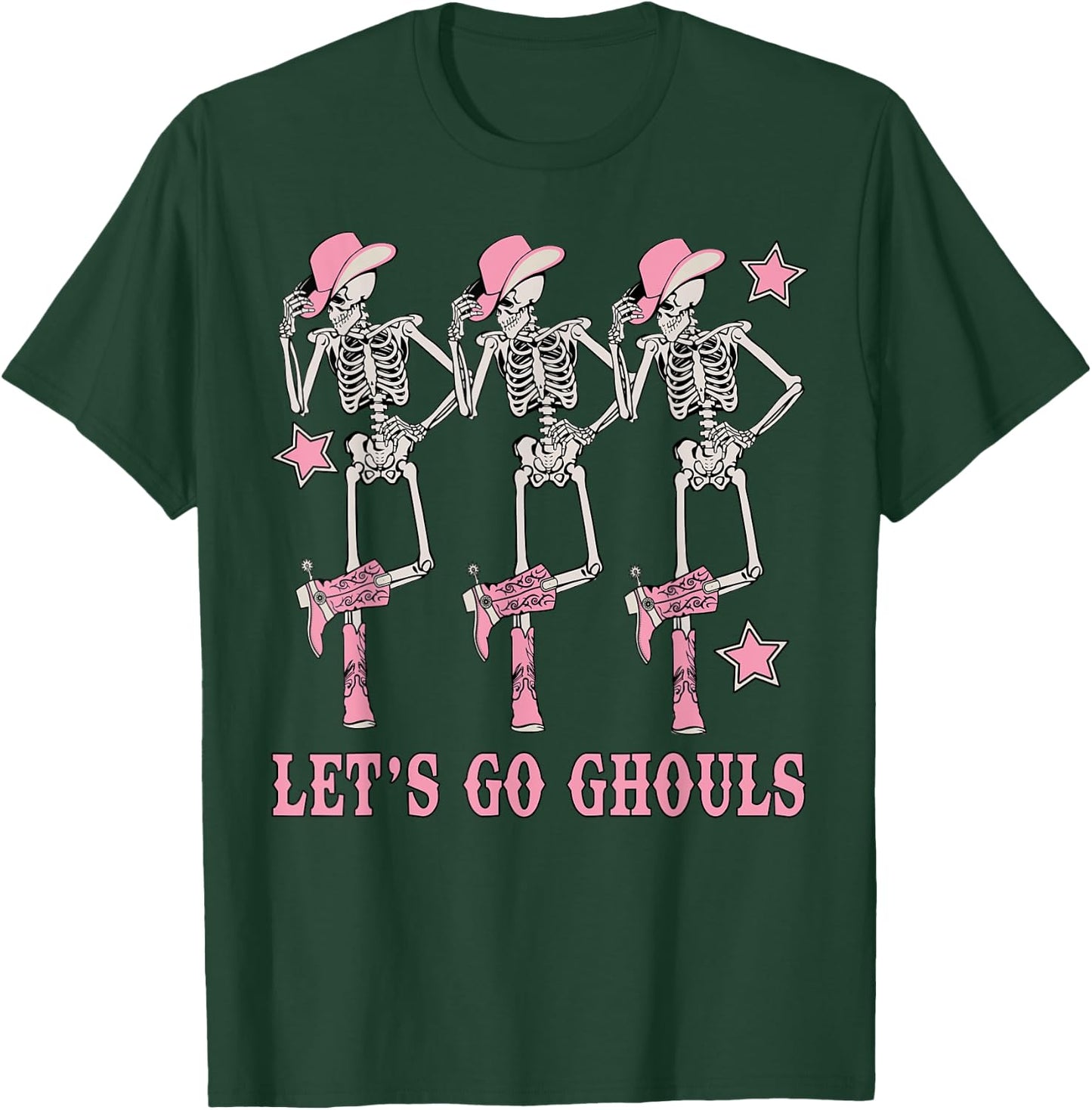 Let's Go Ghouls Western Skeletons Bachelorette Halloween T-Shirt - T-Shirt | Forest