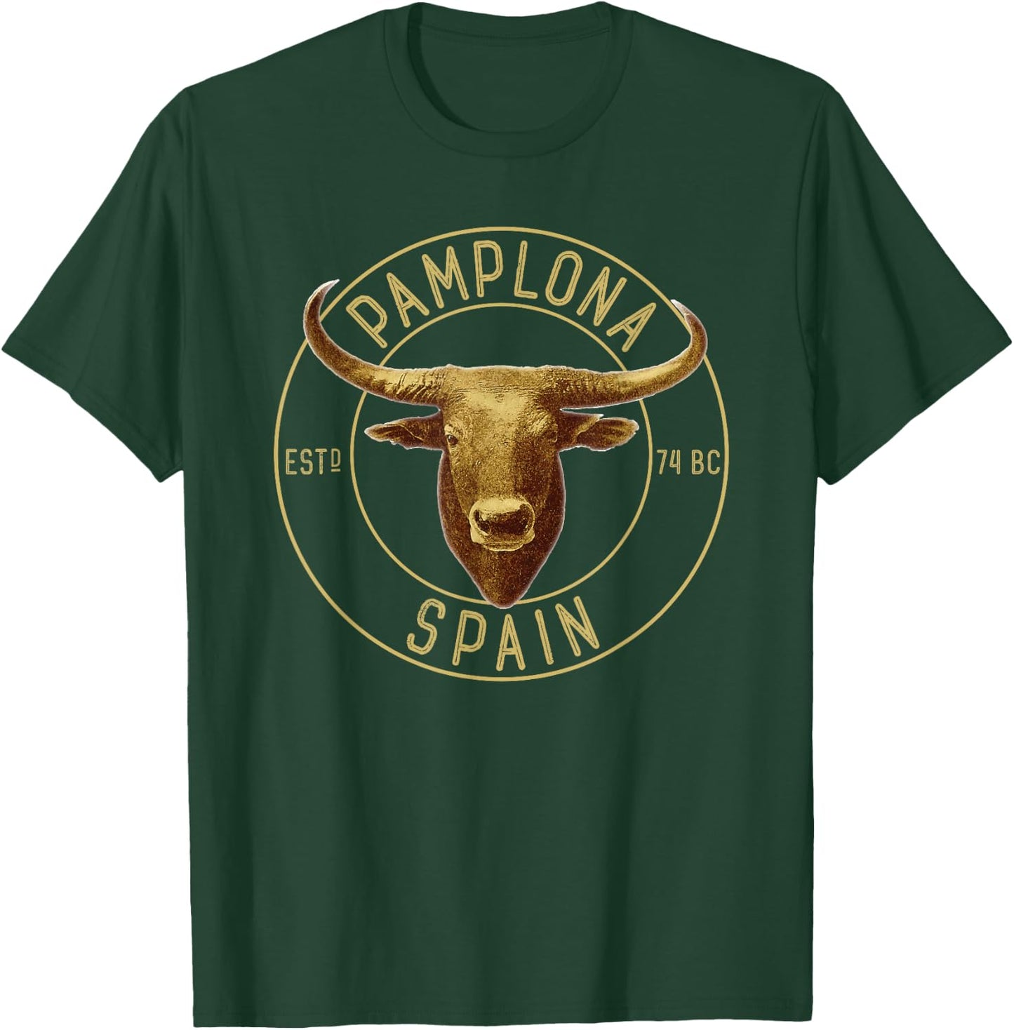 Run With The Bulls Pamplona Spain Adventurers Europe Travel T-Shirt - T-Shirt | Forest