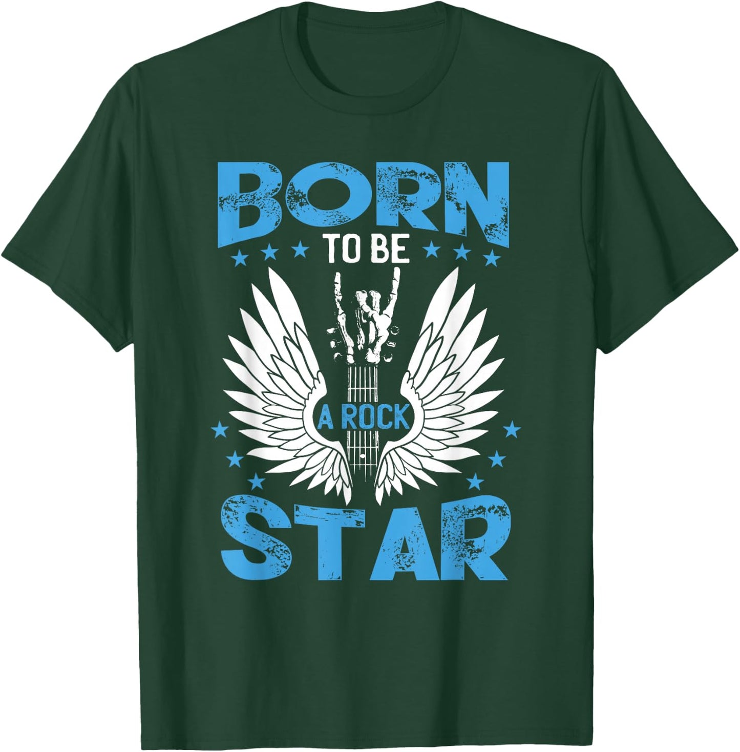 Born To Be A Rock Star | Kids | Guitar Player Music Guitar T-Shirt - T-Shirt | Forest