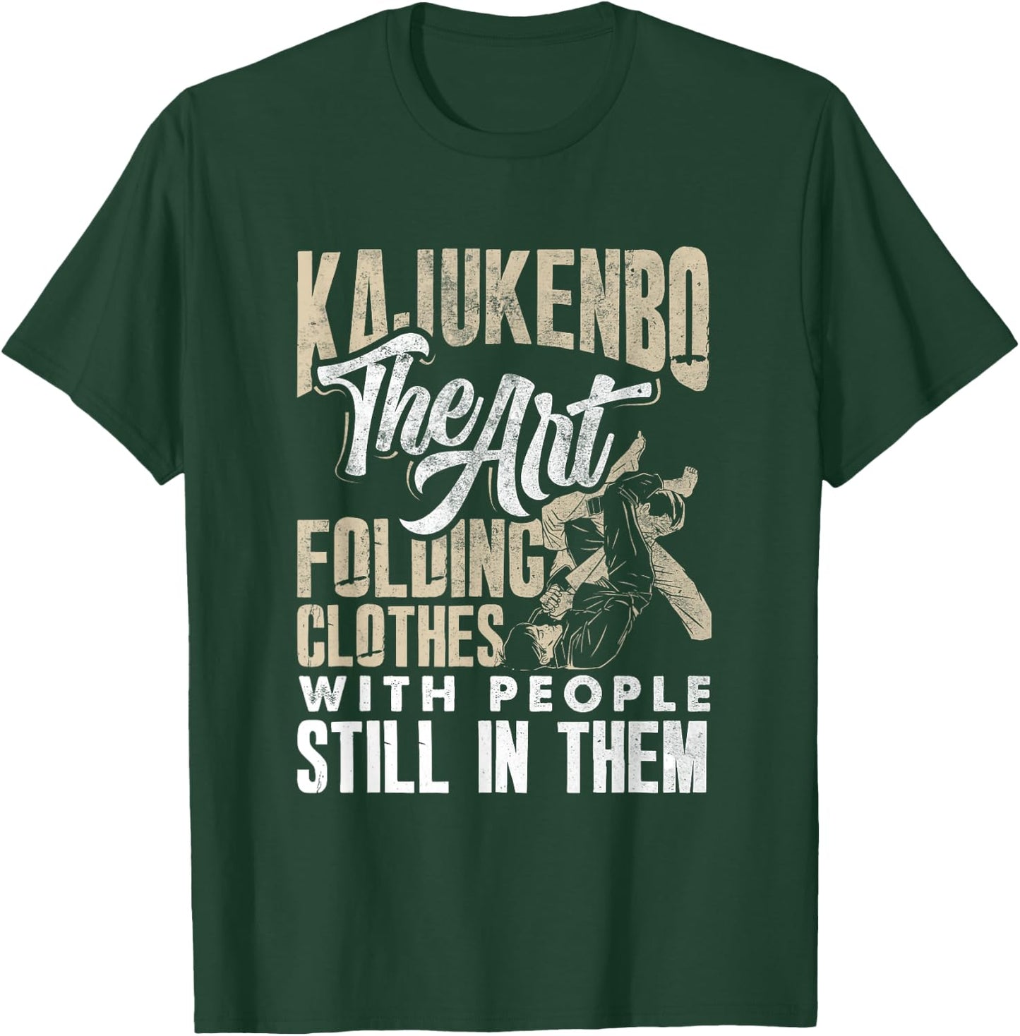 Kajukenbo Art Folding Clothes With People Karate Judo Fusion T-Shirt - T-Shirt | Forest