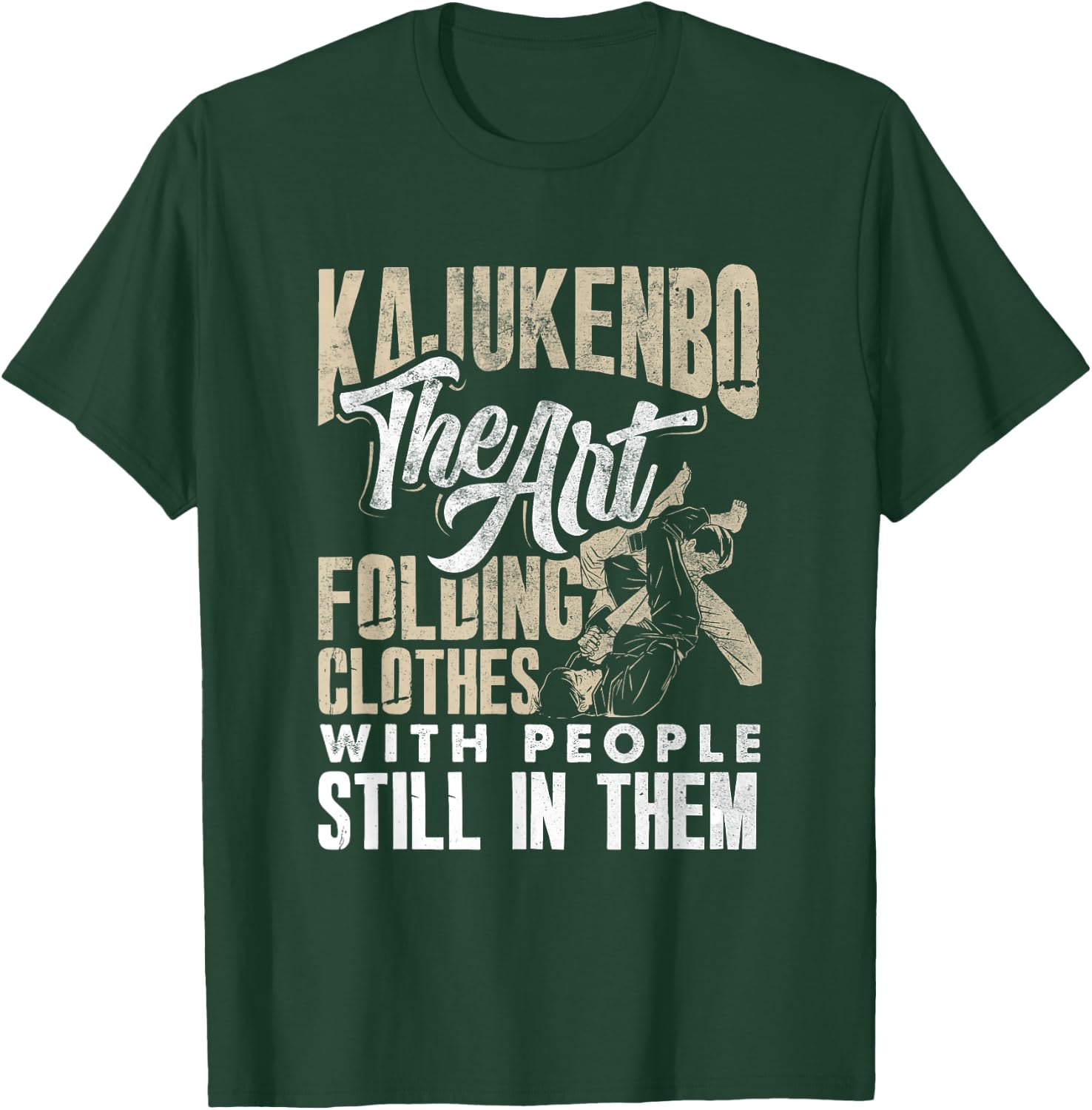 Kajukenbo Art Folding Clothes With People Karate Judo Fusion T-Shirt - T-Shirt | Forest