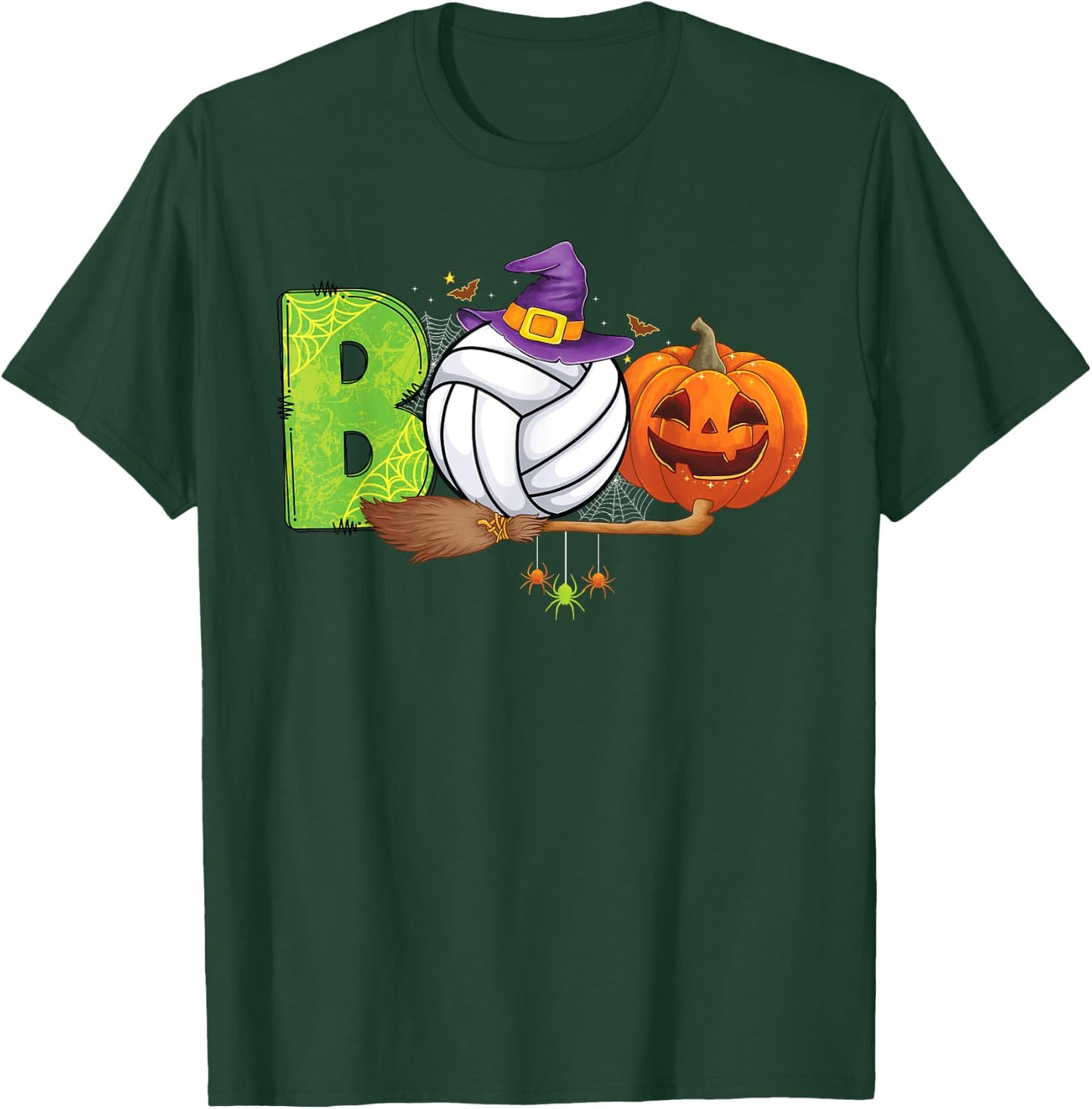 Boo Volleyball lovers Pumpkin scary funny Halloween costume T-Shirt - T-Shirt | Forest