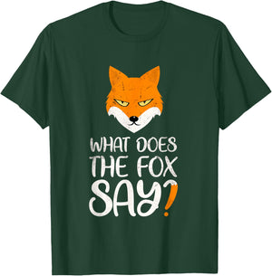 Funny Animal Word Game Foxes What The Fox Says T-Shirt - T-Shirt | Forest
