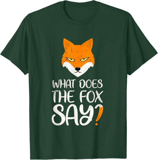 Funny Animal Word Game Foxes What The Fox Says T-Shirt - T-Shirt | Forest