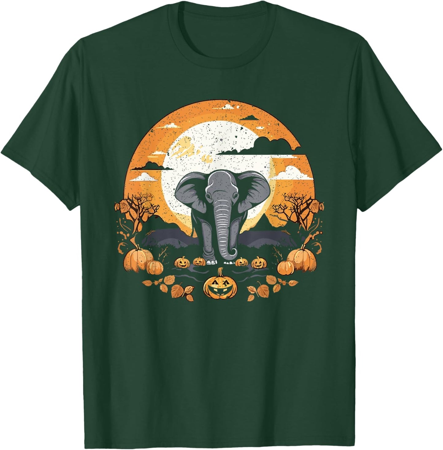 Elephant Halloween Safari Trick Or Treat Spooky Animal T-Shirt - T-Shirt | Forest