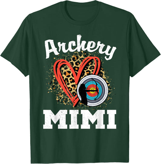 Archery Mimi Leopard Heart Grandma T-Shirt - T-Shirt | Forest