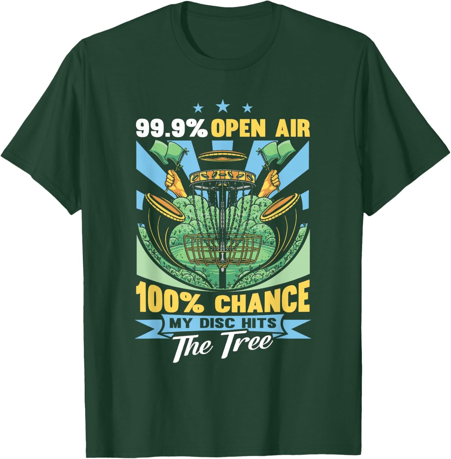Funny Disc Golf Player T-Shirt - T-Shirt | Forest