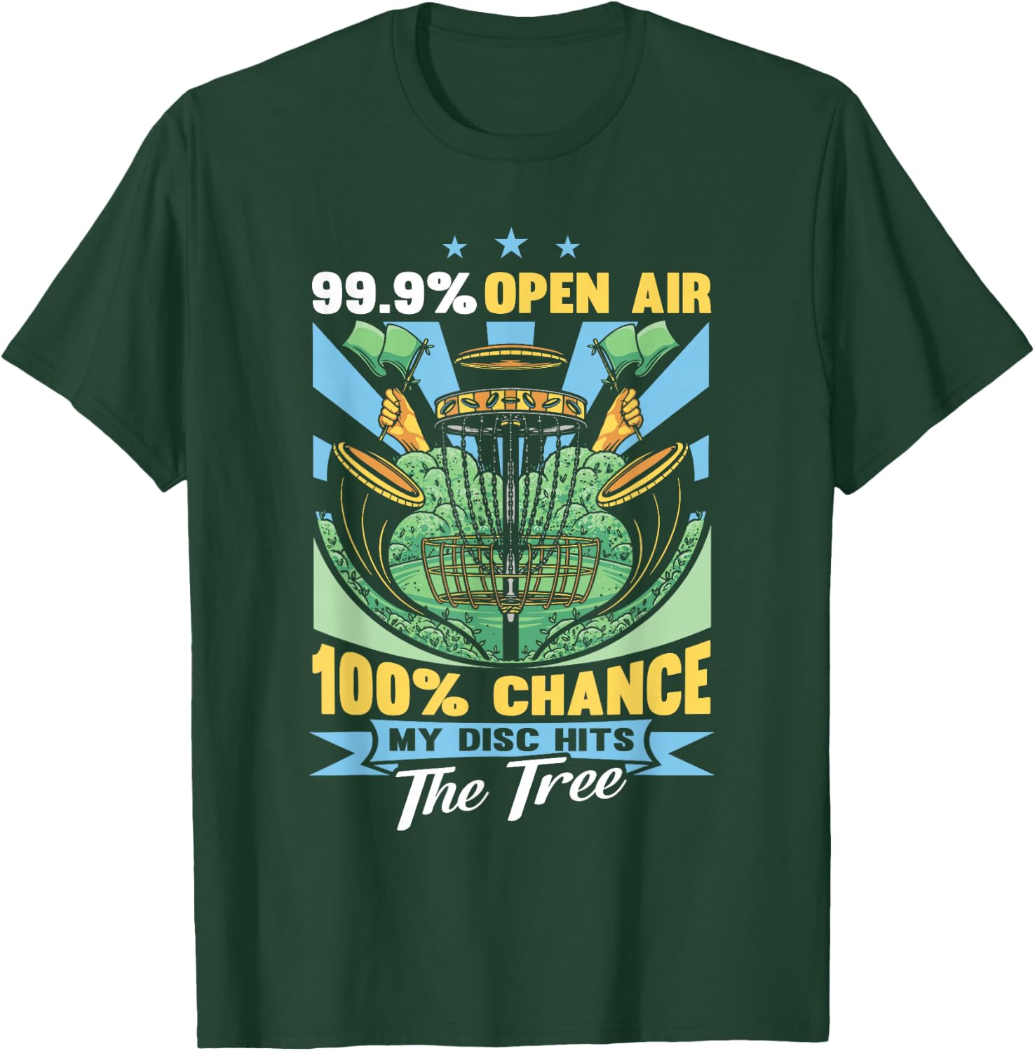 Funny Disc Golf Player T-Shirt - T-Shirt | Forest