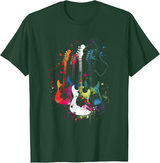 Guitars Musicians Guitarists T-Shirt - T-Shirt | Forest