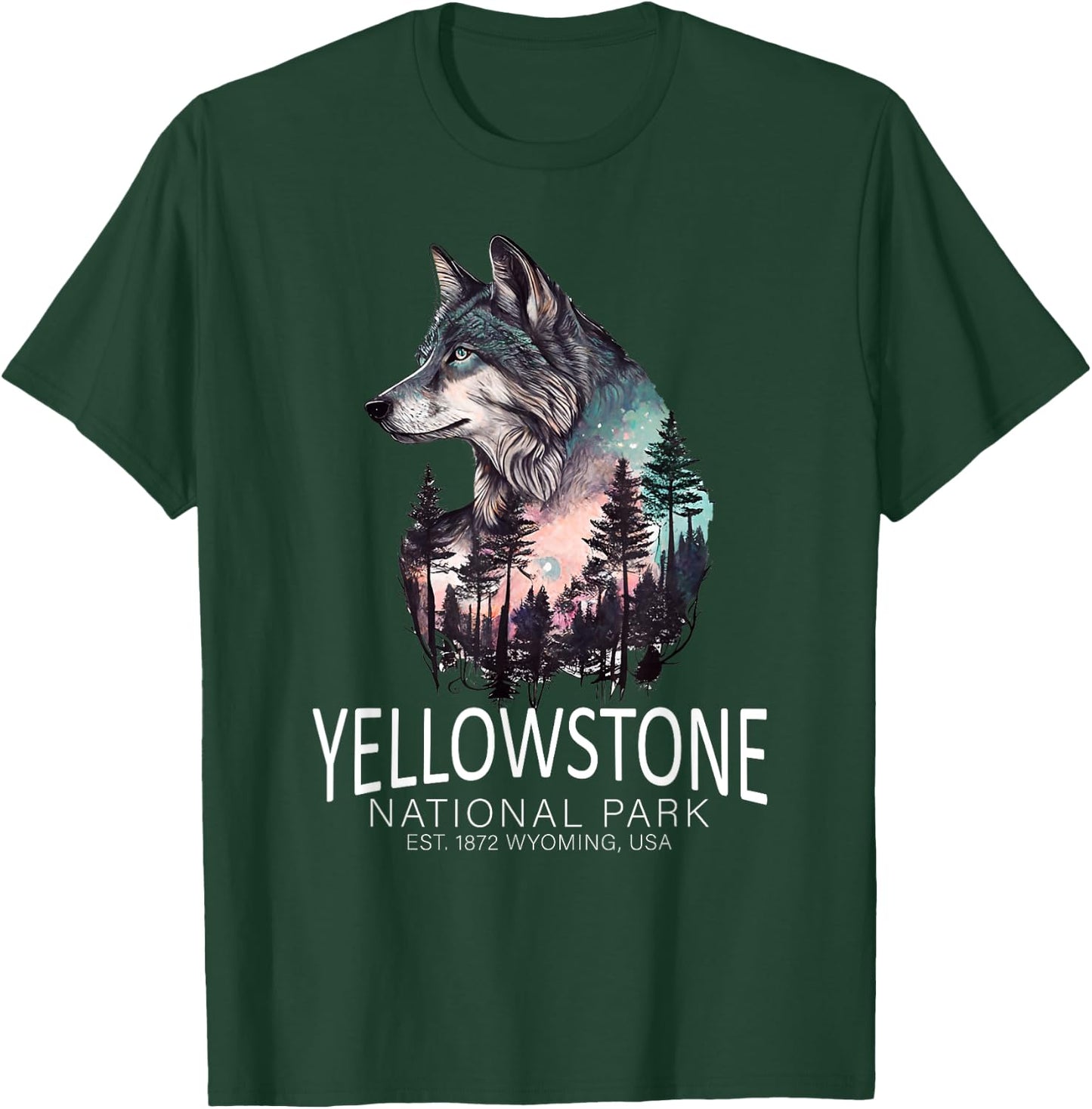 Timber Wolf Yellowstone National Park T-Shirt - T-Shirt | Forest