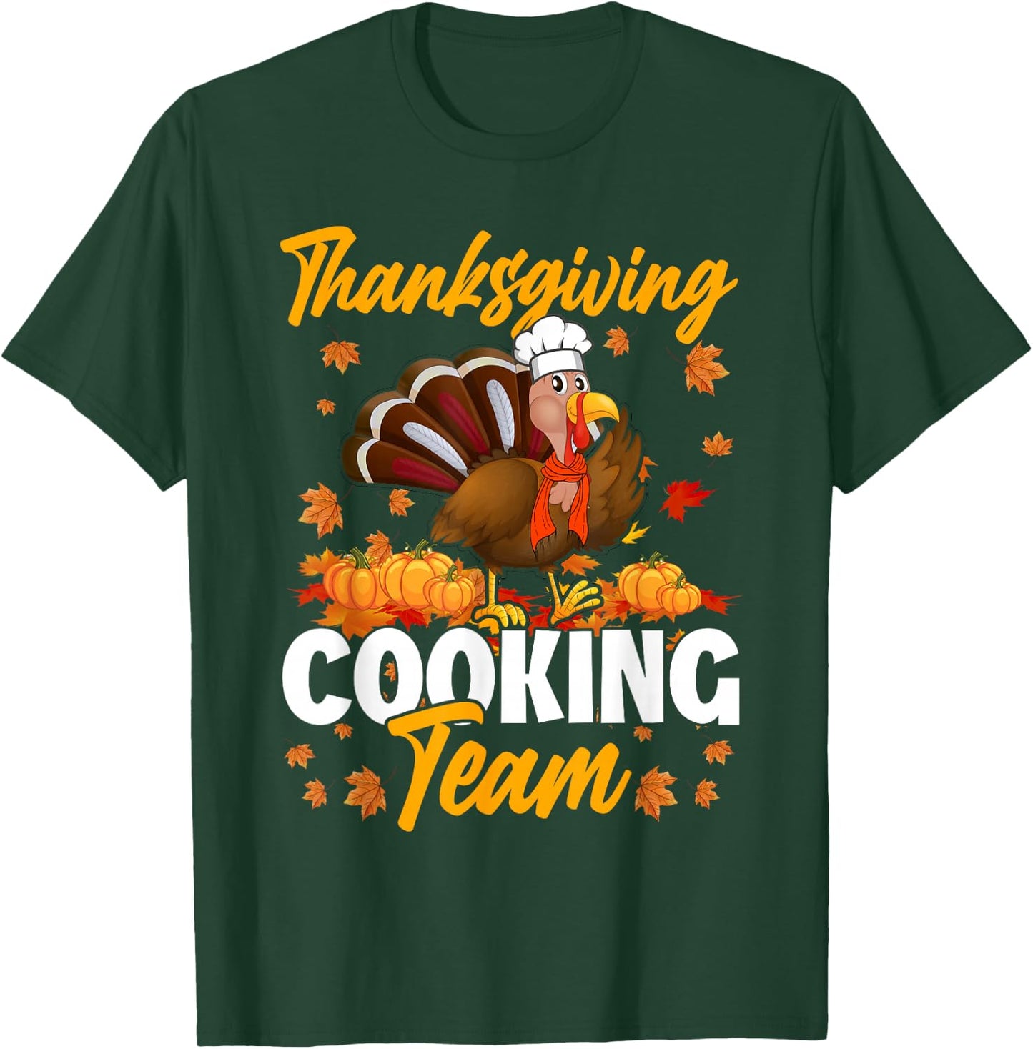Funny Turkey Chef Thanksgiving - Women's Black Short Sleeve Thanksgiving - Small T-Shirt - T-Shirt | Forest