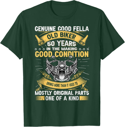 Old Biker 50 Years In The Making 50th Birthday Biker T-Shirt - T-Shirt | Forest