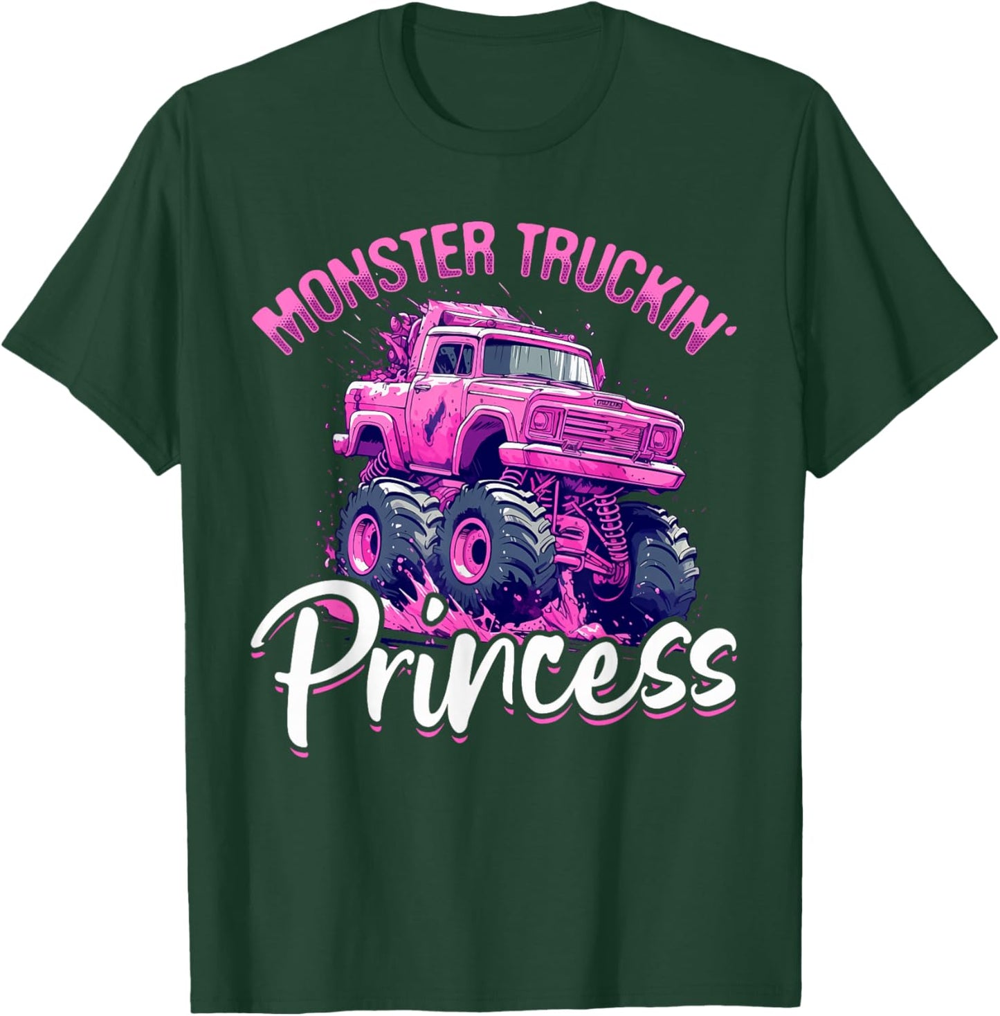 Monster Truck Toddler Girl Monster truckin' princess T-Shirt - T-Shirt | Forest