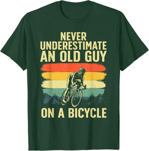 Cool Cycling Art Grandpa Bicycle Riding Cycle Racing T-Shirt - T-Shirt | Forest