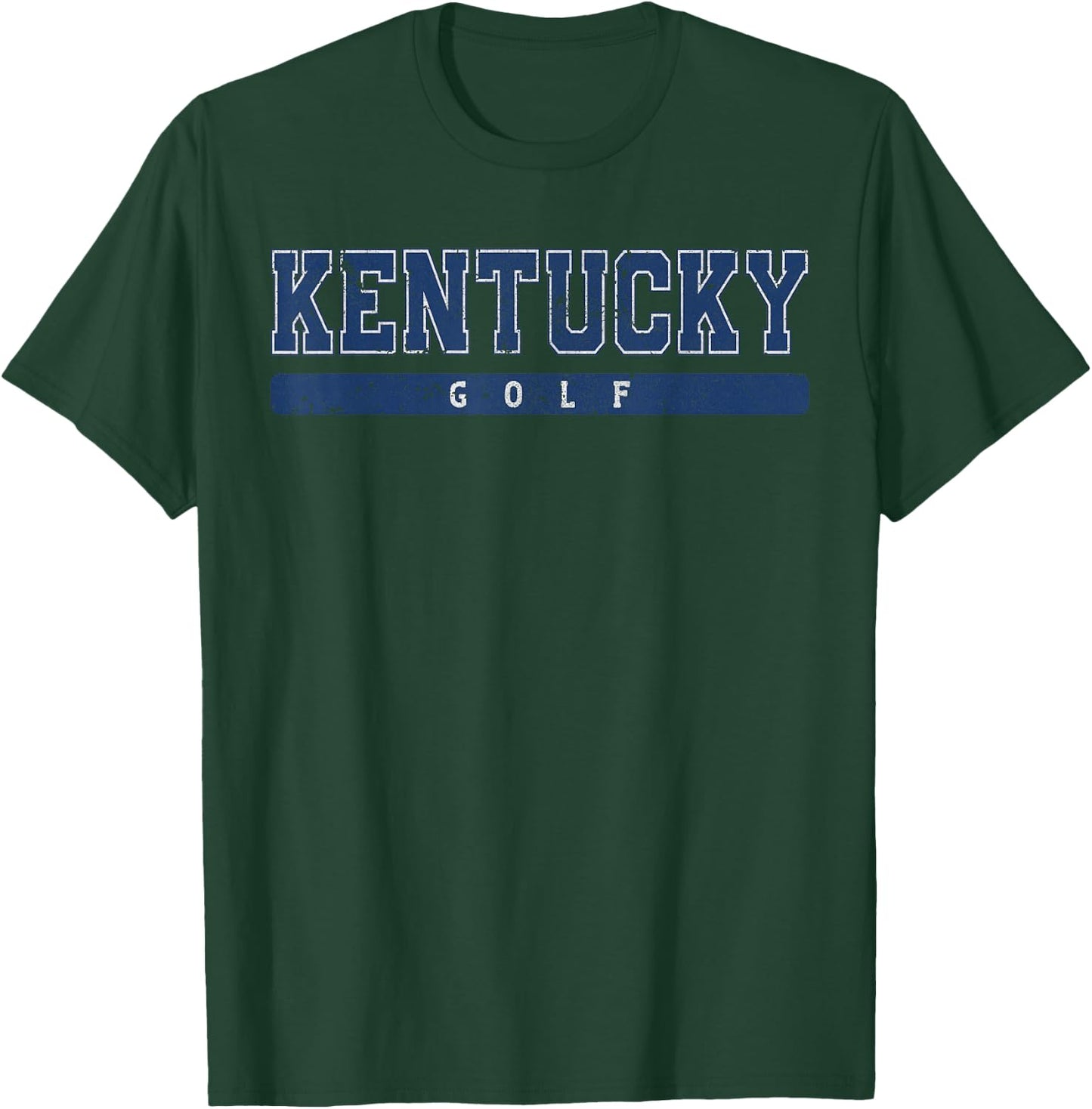 Kentucky Golf Blue Vintage Text T-Shirt - T-Shirt | Forest